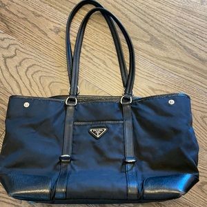 Prada black nylon tote. Authentic.